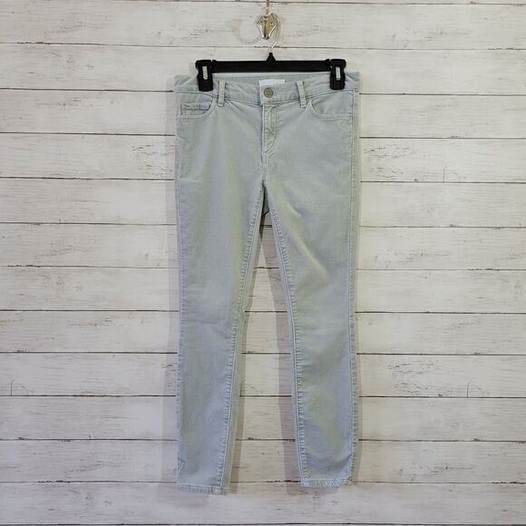 LOFT Pants - LOFT Pants Womens Size 26/2 Light Gray Corduroy Modern Skinny Stretch Mid Rise